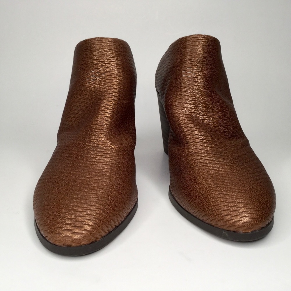 Lucky Brand perforated leather upper bronze mules. - Picture 7 of 11